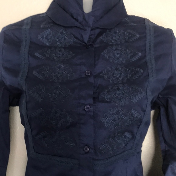 Bell  long sleeve tunic button down top - Picture 5 of 7